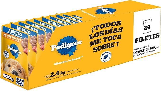 Alimento Pedigree sabor cordero (24 sobres)